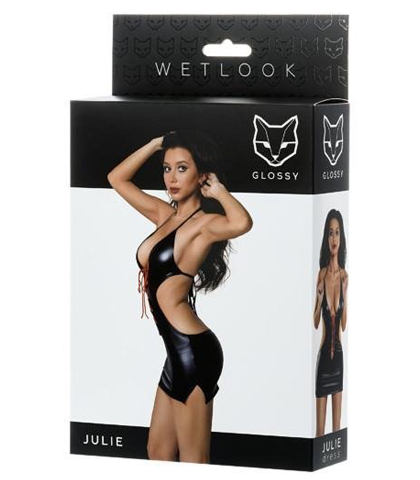 Seksi bdsm haljina wetlook - glossy julie